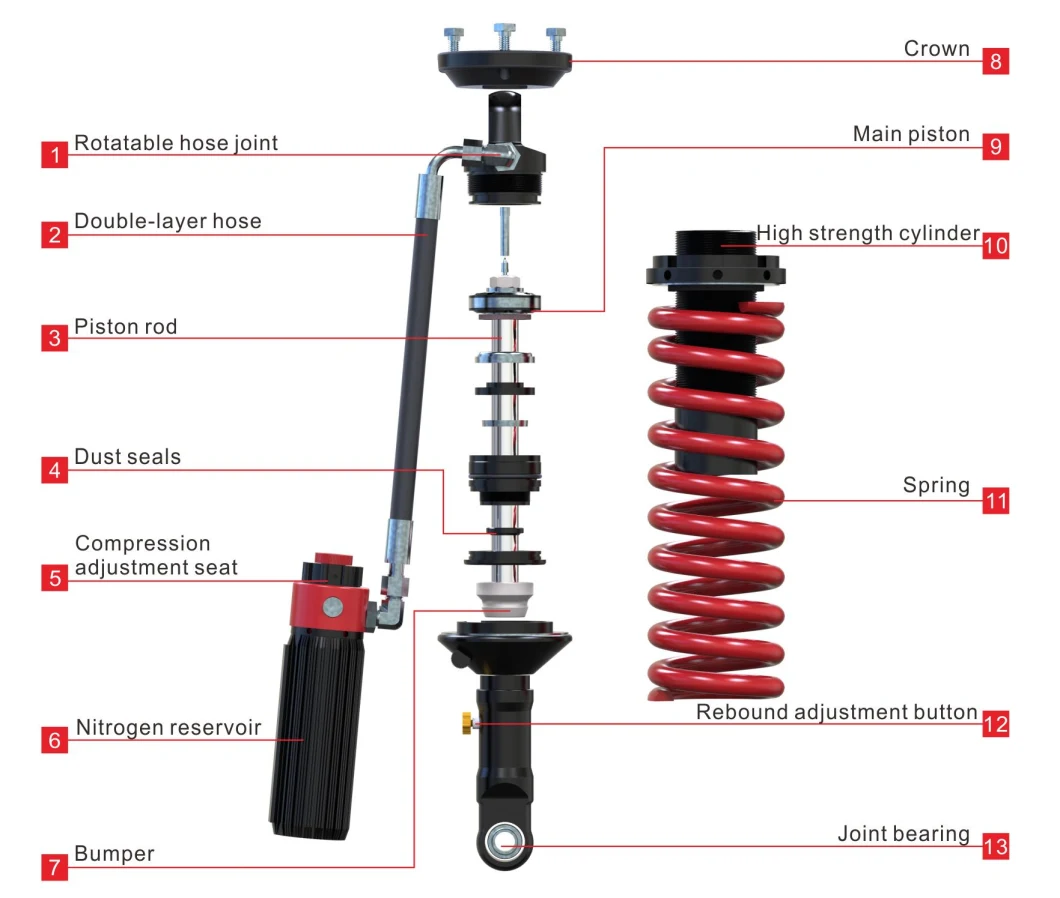 Gdst Adjustable 4X4 Lift Kit Shock Absorber off Road Suspension Kits for Toyota Hilux 1983-1997